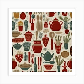 Kitchen Utensils Art Print