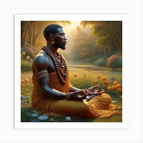 Meditating Man Art Print