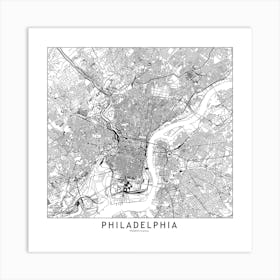 Philadelphia Map Line Art Print