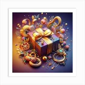 Gift Box Art Print