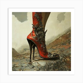 'The Red Boots' Art Print