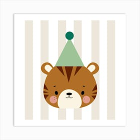 Print with cute tiger Art Print