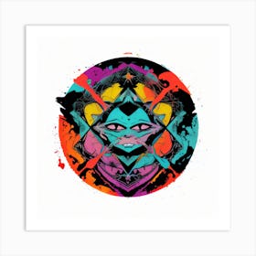 Circle With A Face Art Print