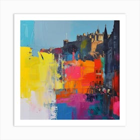 Abstract Travel Collection Edinburgh Scotland 4 Art Print