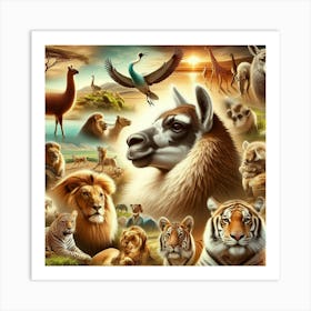 Zoo Animals Art Print