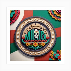 Mexican Skull 39 Art Print