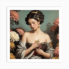 Chrysanthemum rococo beauty Art Print