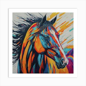 Colorful Horse Art Print