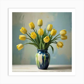 Green Tulips Hallway Art Print (7) Art Print