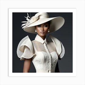 White Hat 7 Art Print