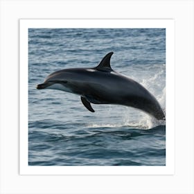 Dolphin Leaping Out Of The Water 1 Art Print