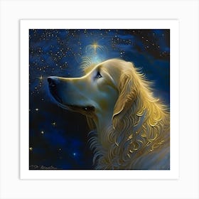 Starry Dog Art Print