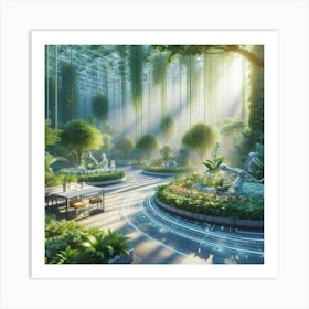 Futuristic Garden 3 Art Print