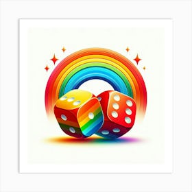 Rainbow Dice Art Print