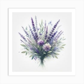 Lavender Bouquet 2 Art Print