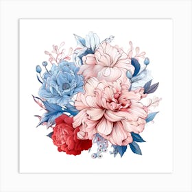 Peony Bouquet 1 Art Print