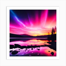 Aurora Borealis Wallpaper 2 Art Print