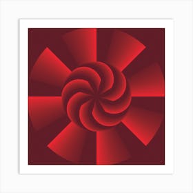 Red Spiral Art Print