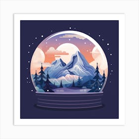 Mountain Snowglobe 3 Art Print