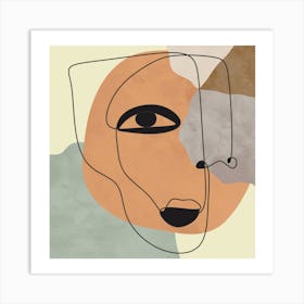 Abstract Portrait Of A Woman Art Print