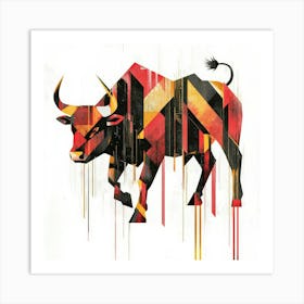 Bull.Generated AI. Wall Art Print 5 Affiche