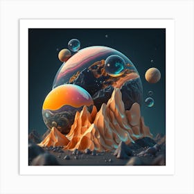 Planet In Space 1 Art Print