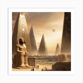 Egyptian City 4 Art Print