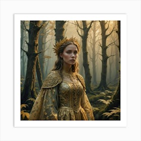 Beautiful Polish Origin Girl In Dress Art Print