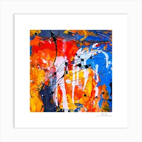 Contemporary art, modern art, mixing colors together, hope, renewal, strength, activity, vitality. American style.64 Art Print