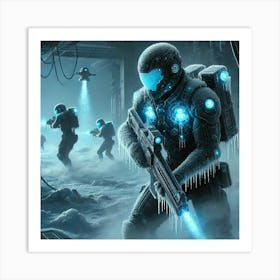 A Futuristic Sci Fi Depiction Of Cryo Commandos Art Print