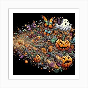 Halloween Pumpkins Art Print