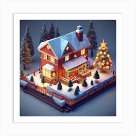 Christmas House 108 Art Print