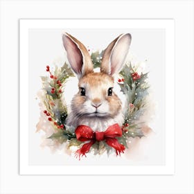 Christmas Bunny 4 Art Print