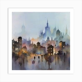 'City At Night' Art Print