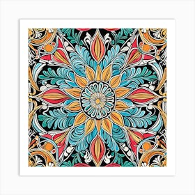 Floral Mandala Art Print