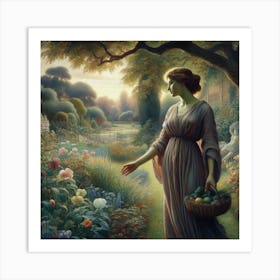 Aphrodite In The Garden Art Print