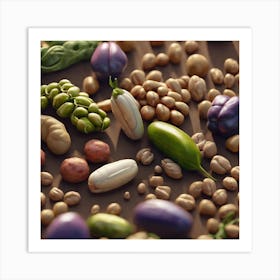 Legumes As A Logo Perfect Composition Beautiful Detailed Intricate Insanely Detailed Octane Render (1) Art Print