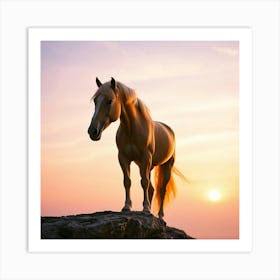 Sunset Horse 67 Art Print