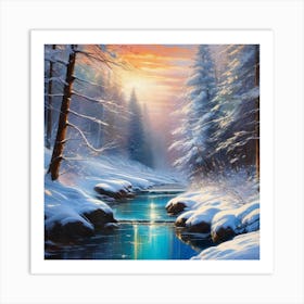 Winter In The Woods 2 Art Print