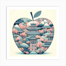 Apple In Japan Art Print