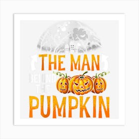 The Man Behind The Pumpkin Halloween Baby Showers Party Art Print