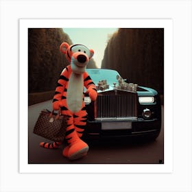 Tigger Flexing Art Print