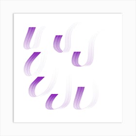 Purple Letters Art Print