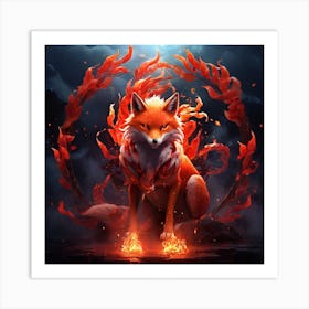 Fire Fox Art Print