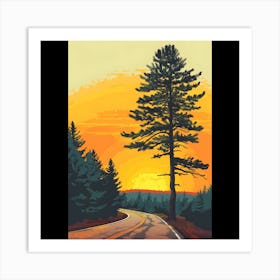 Sunset Road Art Print