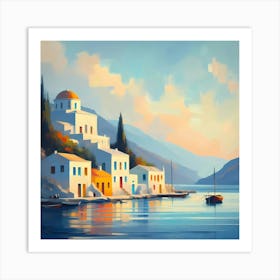 Greece Painting 1 Art Print