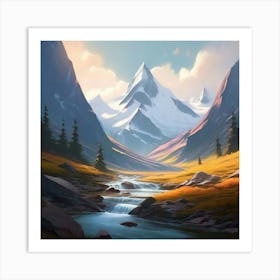 Landscape Painting 6 Art Print