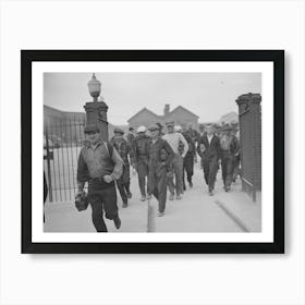 Anaconda Smelter, Montana, Anaconda Copper Mining Company, Workmen Leaving At End Of Day By Russell Lee Art Print