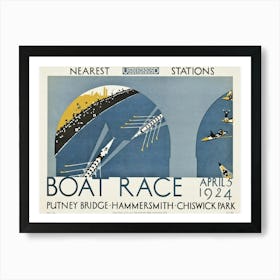 Vintage Sports Boat Race 1924 Art Print