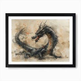 Calligraphic Wonders: Chinese Dragon Art Print